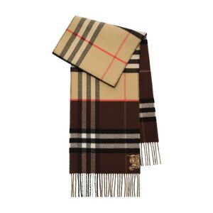 Burberry Women Contrast Check Cashmere Scarf